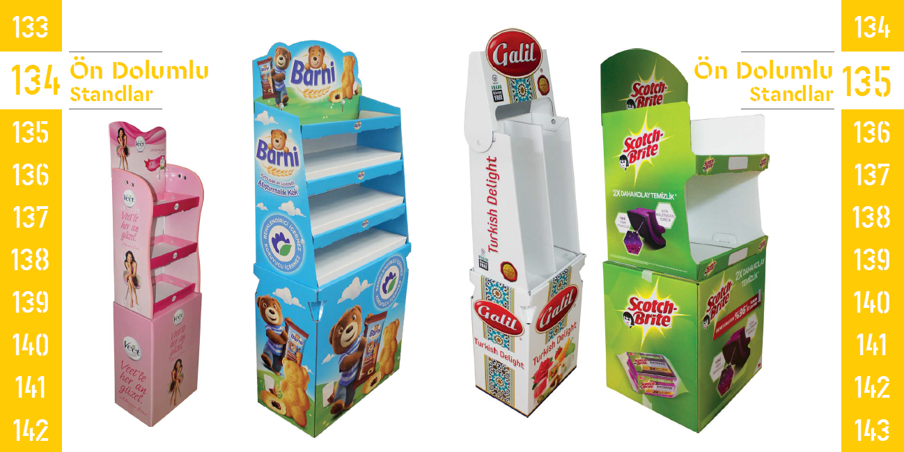 Pre-filled Stands 134-135