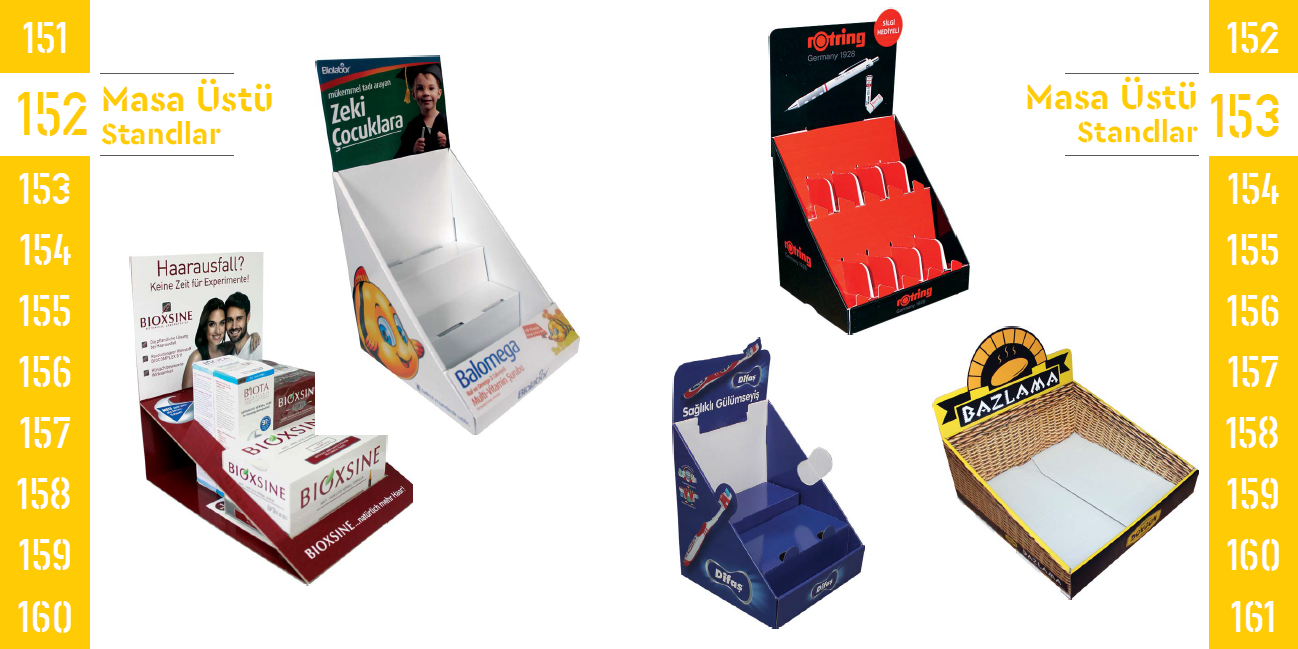 Tabletop Display Stands 152-153