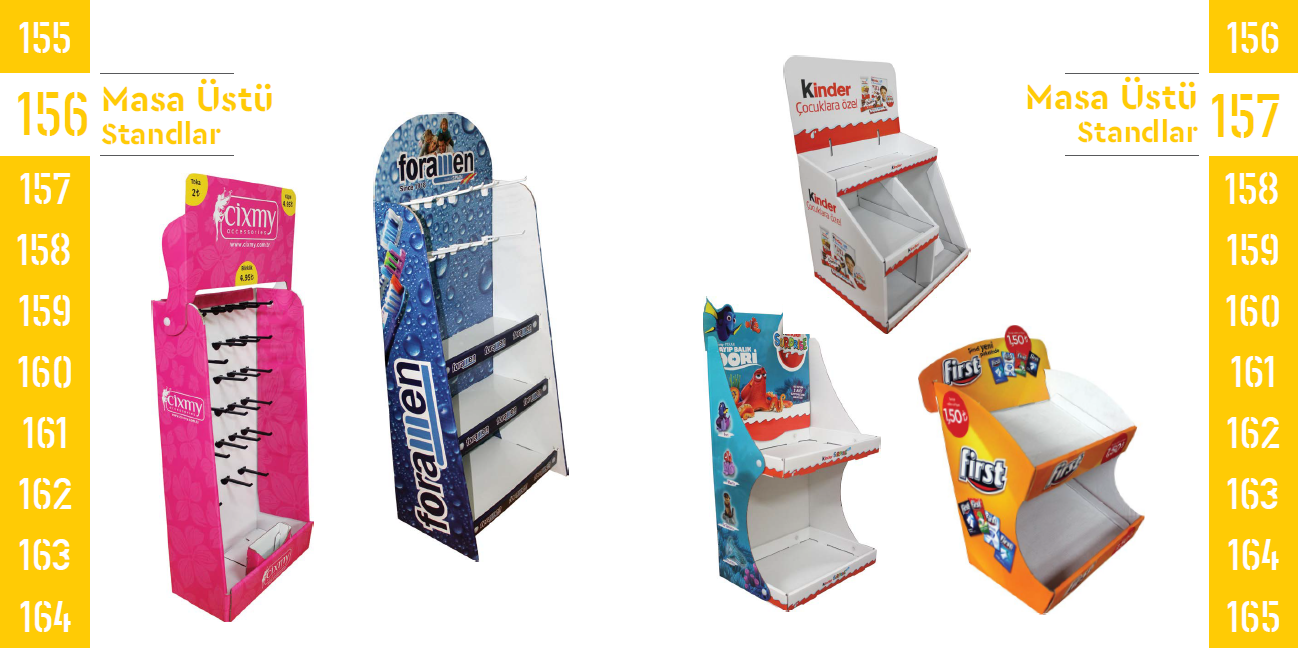 Tabletop Display Stands 156-157